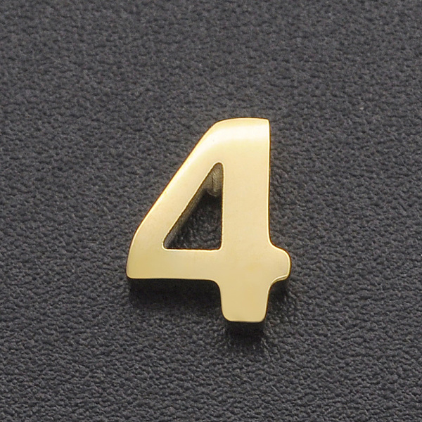 PandaHall 201 Stainless Steel Charms, for Simple Necklaces Making, Laser Cut, Number, Golden, Num.4, 8x6x3mm, Hole: 1.6mm 201 Stainless...
PandaHall 201 Stainless Steel Charms, for Simple Necklaces Making, Laser Cut, Number, Golden, Num.4, 8x6x3mm, Hole: 1.6mm 201 Stainless...