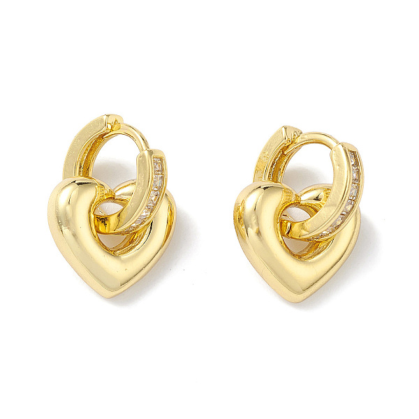 PandaHall Clear Cubic Zirconia Heart Hoop Earrings, Rack Plating Brass Jewelry for Women, Lead Free & Cadmium Free, Real 18K Gold Plated...
PandaHall Clear Cubic Zirconia Heart Hoop Earrings, Rack Plating Brass Jewelry for Women, Lead Free & Cadmium Free, Real 18K Gold Plated...