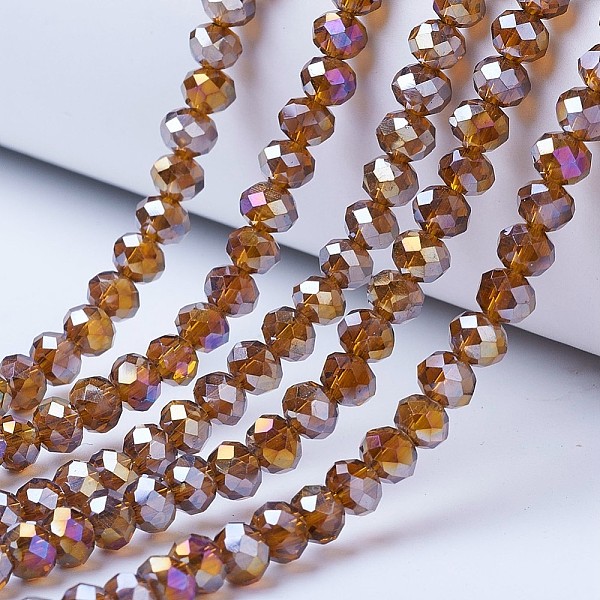 PandaHall Electroplate Glass Beads Strands, AB Color Plated, Faceted, Rondelle, Saddle Brown, 10x8mm, Hole: 1mm, about 63~65pcs/strand...
PandaHall Electroplate Glass Beads Strands, AB Color Plated, Faceted, Rondelle, Saddle Brown, 10x8mm, Hole: 1mm, about 63~65pcs/strand...