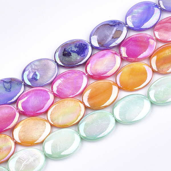 PandaHall Freshwater Shell Beads Strands, AB Color, Dyed, Oval, Mixed Color, 18~20x13~15x4~5mm, Hole: 1mm, about 20pcs/strand, 15.7 inch..., Multicolor
PandaHall Freshwater Shell Beads Strands, AB Color, Dyed, Oval, Mixed Color, 18~20x13~15x4~5mm, Hole: 1mm, about 20pcs/strand, 15.7 inch..., Multicolor