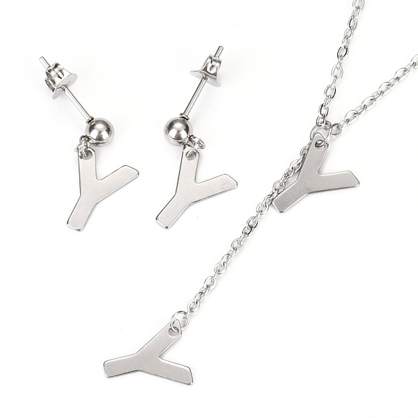 PandaHall 304 Stainless Steel Jewelry Sets, Cable Chains Pendant Necklaces and Stud Earrings, with Lobster Claw Clasps and Ear Nuts...
PandaHall 304 Stainless Steel Jewelry Sets, Cable Chains Pendant Necklaces and Stud Earrings, with Lobster Claw Clasps and Ear Nuts...