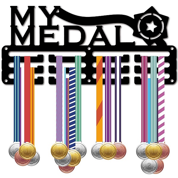 PandaHall Sports Theme Iron Medal Hanger Holder Display Wall Rack, 3-Line, with Screws, Medal, 130x290mm, Hole: 5mm Iron Medal
PandaHall Sports Theme Iron Medal Hanger Holder Display Wall Rack, 3-Line, with Screws, Medal, 130x290mm, Hole: 5mm Iron Medal