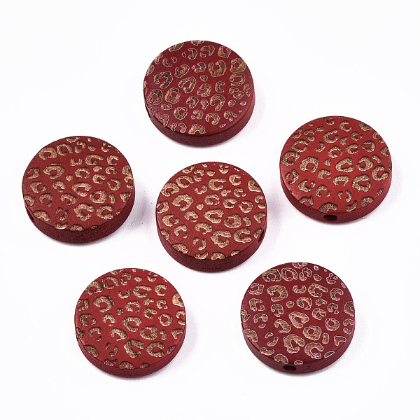 PandaHall Painted Natural Wood Beads, Laser Engraved Pattern, Flat Round with Leopard Print, FireBrick, 15x4.5mm, Hole: 1.5mm Schima Wood..., Red
PandaHall Painted Natural Wood Beads, Laser Engraved Pattern, Flat Round with Leopard Print, FireBrick, 15x4.5mm, Hole: 1.5mm Schima Wood..., Red