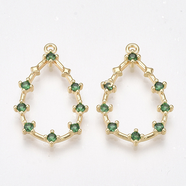 PandaHall Brass Cubic Zirconia Pendants, Nickel Free, Real 18K Gold Plated, teardrop, Green, 24x15.5~16x2mm, Hole: 1.2mm Brass+Cubic...
PandaHall Brass Cubic Zirconia Pendants, Nickel Free, Real 18K Gold Plated, teardrop, Green, 24x15.5~16x2mm, Hole: 1.2mm Brass+Cubic...