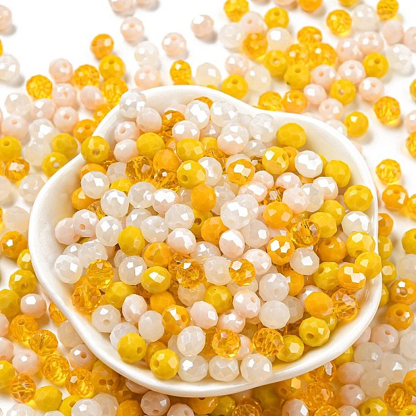 PandaHall Glass Beads, Faceted, Rondelle, Gold, 6x5mm, Hole: 1mm, about 280pcs/60g Glass Rondelle Gold
PandaHall Glass Beads, Faceted, Rondelle, Gold, 6x5mm, Hole: 1mm, about 280pcs/60g Glass Rondelle Gold