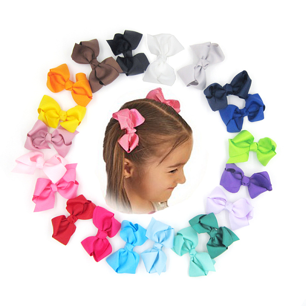 PandaHall Grosgrain Bowknot Alligator Hair Clips, with Iron Alligator Clips, Platinum, Mixed Color, 80mm Cloth Multicolor
PandaHall Grosgrain Bowknot Alligator Hair Clips, with Iron Alligator Clips, Platinum, Mixed Color, 80mm Cloth Multicolor