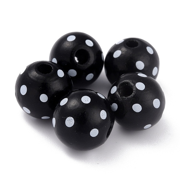 PandaHall Dyed Natural Wooden Beads, Macrame Beads Large Hole, Round with Polka Dot, Black, 16x15mm, Hole: 4mm Wood Round Black
PandaHall Dyed Natural Wooden Beads, Macrame Beads Large Hole, Round with Polka Dot, Black, 16x15mm, Hole: 4mm Wood Round Black
