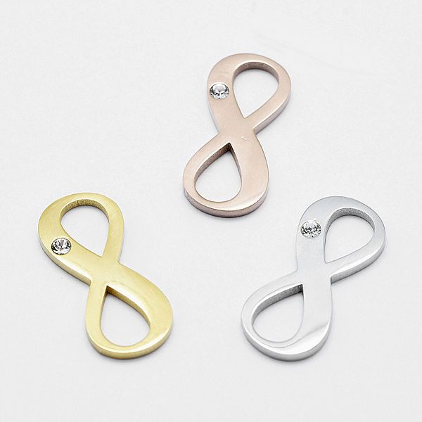 PandaHall Eco-Friendly 316 Surgical Stainless Steel Pave Cubic Zirconia Links connectors, Long-Lasting Plated, Infinity, Mixed Color..., Clear
PandaHall Eco-Friendly 316 Surgical Stainless Steel Pave Cubic Zirconia Links connectors, Long-Lasting Plated, Infinity, Mixed Color..., Clear