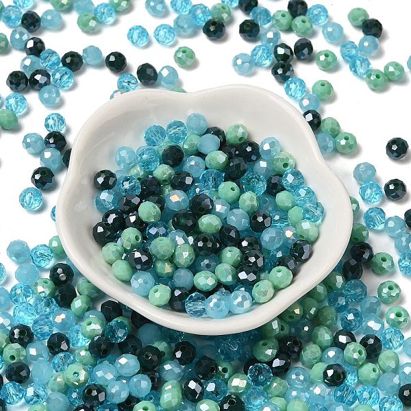PandaHall Glass Beads, Faceted, Rondelle, Steel Blue, 6x5mm, Hole: 1mm, about 2360pcs/500g Glass Rondelle
PandaHall Glass Beads, Faceted, Rondelle, Steel Blue, 6x5mm, Hole: 1mm, about 2360pcs/500g Glass Rondelle
