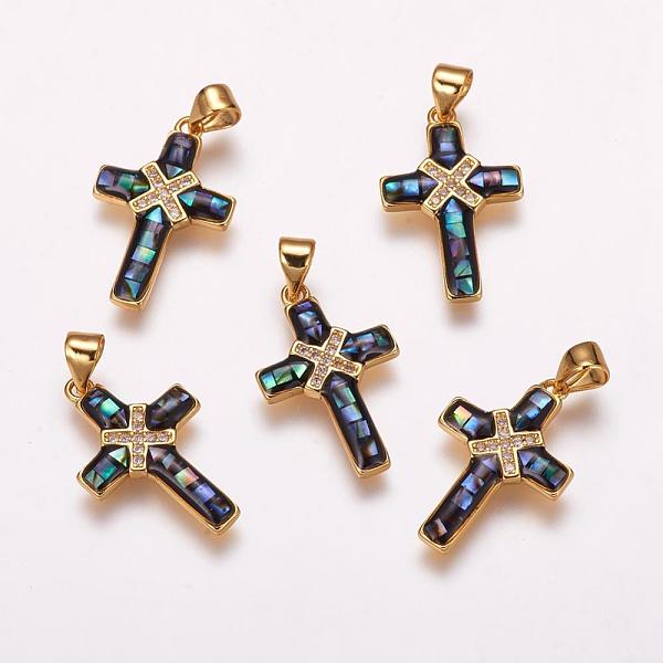 PandaHall Brass Micro Pave Cubic Zirconia Pendants, with Paua Shell/Abalone Shell, Cross, Golden, 21.5x14x2mm, Hole: 3.5x4.5mm Brass+Cubic...
PandaHall Brass Micro Pave Cubic Zirconia Pendants, with Paua Shell/Abalone Shell, Cross, Golden, 21.5x14x2mm, Hole: 3.5x4.5mm Brass+Cubic...