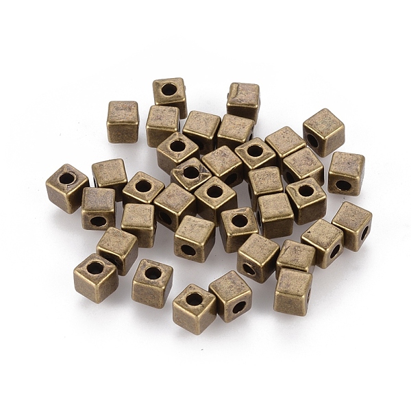 PandaHall Tibetan Style Spacer Beads, Lead Free & Cadmium Free & Nickel Free, Antique Bronze Color, Cube, 4x4x4mm, Hole: 2mm Alloy Cube
PandaHall Tibetan Style Spacer Beads, Lead Free & Cadmium Free & Nickel Free, Antique Bronze Color, Cube, 4x4x4mm, Hole: 2mm Alloy Cube