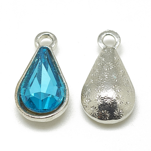 PandaHall Alloy Glass Pendants, Faceted, teardrop, Platinum, Deep Sky Blue, 18x10x5mm, Hole: 2mm Alloy+Glass Teardrop Blue
PandaHall Alloy Glass Pendants, Faceted, teardrop, Platinum, Deep Sky Blue, 18x10x5mm, Hole: 2mm Alloy+Glass Teardrop Blue