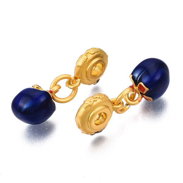 PandaHall Alloy Enamel Pendants, with Jump Rings, Matte Gold Color, Cadmium Free & Lead Free, Fruit, Midnight Blue, 25mm, Hole: 3mm...
PandaHall Alloy Enamel Pendants, with Jump Rings, Matte Gold Color, Cadmium Free & Lead Free, Fruit, Midnight Blue, 25mm, Hole: 3mm...