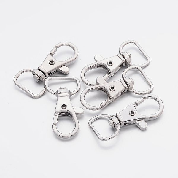 PandaHall Zinc Alloy Swivel Lobster Claw Clasps, Swivel Snap Hook, Platinum, 37x17mm, Hole: 7x15mm Alloy
PandaHall Zinc Alloy Swivel Lobster Claw Clasps, Swivel Snap Hook, Platinum, 37x17mm, Hole: 7x15mm Alloy