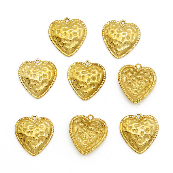 PandaHall 201 Stainless Steel Hammered Pendants, Heart, Golden, 18x17.5x3mm, Hole: 1.4mm 201 Stainless Steel Heart
PandaHall 201 Stainless Steel Hammered Pendants, Heart, Golden, 18x17.5x3mm, Hole: 1.4mm 201 Stainless Steel Heart