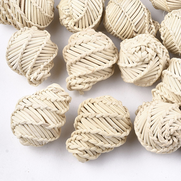 PandaHall Handmade Woven Beads, Reed Cane/Rattan Covered with Wood, No Hole/Undrilled, Antique White, 33~42x28~33x28~33mm Rattan Twist..., Orange
PandaHall Handmade Woven Beads, Reed Cane/Rattan Covered with Wood, No Hole/Undrilled, Antique White, 33~42x28~33x28~33mm Rattan Twist..., Orange