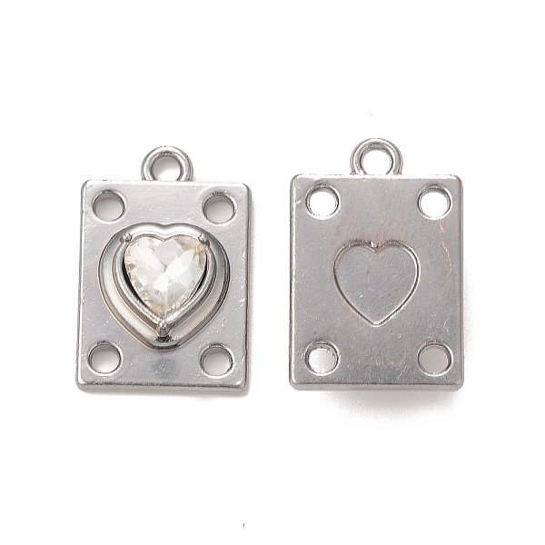 PandaHall Rack Plating Alloy Glass Pendants, Platinum, Rectangle with Heart Charms, Clear, 19.5x12.5x5mm, Hole: 1.8mm Alloy+Glass Rectangle...
PandaHall Rack Plating Alloy Glass Pendants, Platinum, Rectangle with Heart Charms, Clear, 19.5x12.5x5mm, Hole: 1.8mm Alloy+Glass Rectangle...