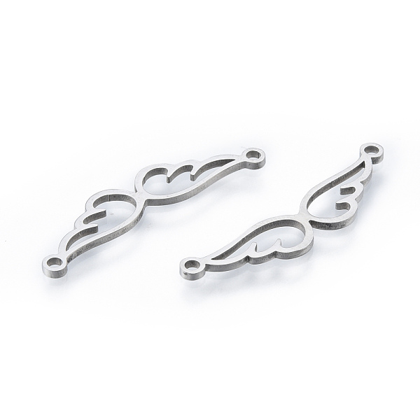 PandaHall 201 Stainless Steel Connector Charms, Wing, Stainless Steel Color, 7x28.5x1mm, Hole: 1.4mm Stainless Steel+Rhinestone Wing
PandaHall 201 Stainless Steel Connector Charms, Wing, Stainless Steel Color, 7x28.5x1mm, Hole: 1.4mm Stainless Steel+Rhinestone Wing