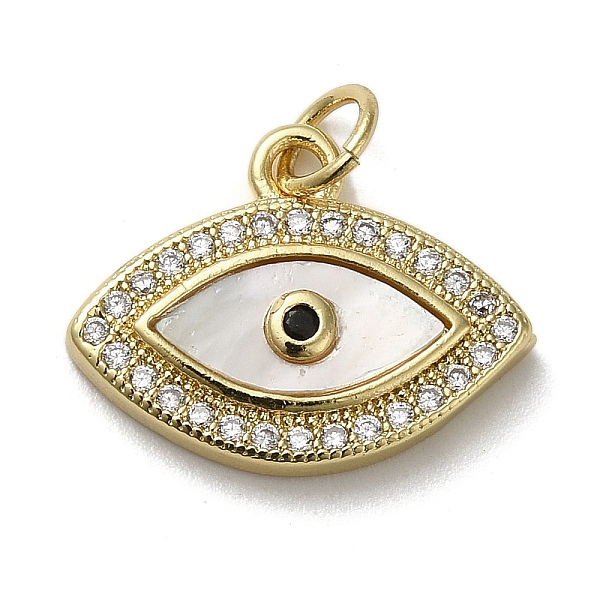 PandaHall Brass Micro Pave Cubic Zirconia Pendants, with Shell, Eye, Real 18K Gold Plated, 13.5x17x3mm, Hole: 3.4mm Brass+Cubic..., Clear
PandaHall Brass Micro Pave Cubic Zirconia Pendants, with Shell, Eye, Real 18K Gold Plated, 13.5x17x3mm, Hole: 3.4mm Brass+Cubic..., Clear