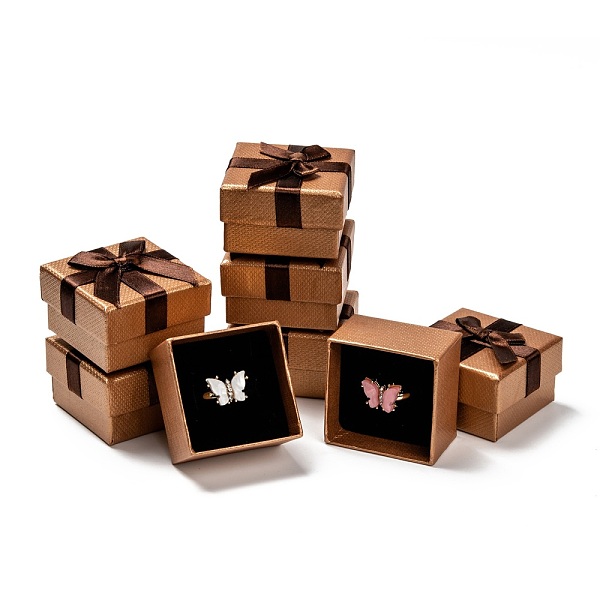 PandaHall Cardboard Ring Boxes, with Bowknot, Square, Saddle Brown, 50x50x30mm Paper Square Brown
PandaHall Cardboard Ring Boxes, with Bowknot, Square, Saddle Brown, 50x50x30mm Paper Square Brown