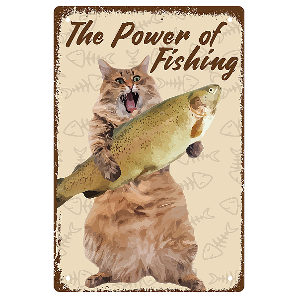 PandaHall CREATCABIN Cat Tin Sign Power Fishing Metal Vintage Retro Art Mural Hanging Iron Painting Poster Plaque Fish Funny Animals Family..., Orange
PandaHall CREATCABIN Cat Tin Sign Power Fishing Metal Vintage Retro Art Mural Hanging Iron Painting Poster Plaque Fish Funny Animals Family..., Orange
