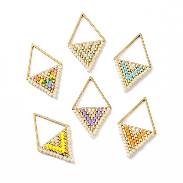 PandaHall Handmade MIYUKI Japanese Seed Loom Pattern Seed Beads, Rhombus Pendants, Mixed Color, 30x18x1.5mm, Hole: 13x15mm Glass Rhombus..., Multicolor
PandaHall Handmade MIYUKI Japanese Seed Loom Pattern Seed Beads, Rhombus Pendants, Mixed Color, 30x18x1.5mm, Hole: 13x15mm Glass Rhombus..., Multicolor