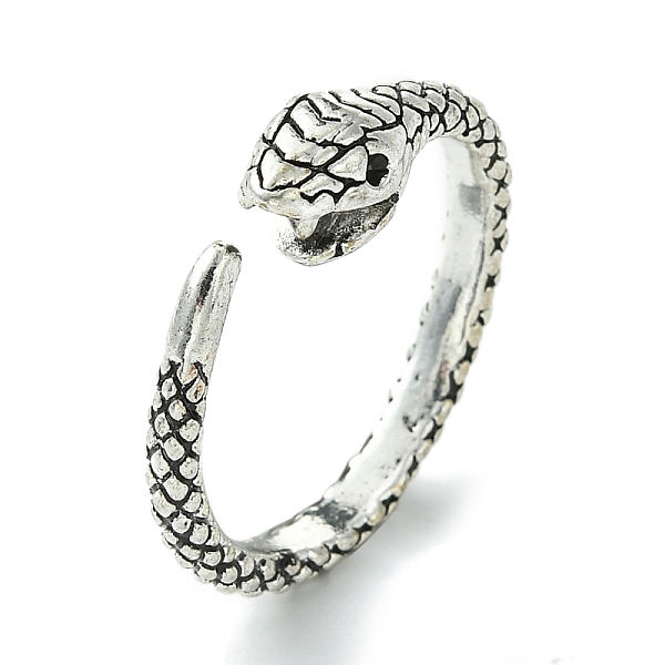 PandaHall Snake Alloy Open Cuff Rings, Lead Free & Cadmium Free, Antique Silver, 6mm, Inner Diameter: 21mm Alloy Snake
PandaHall Snake Alloy Open Cuff Rings, Lead Free & Cadmium Free, Antique Silver, 6mm, Inner Diameter: 21mm Alloy Snake