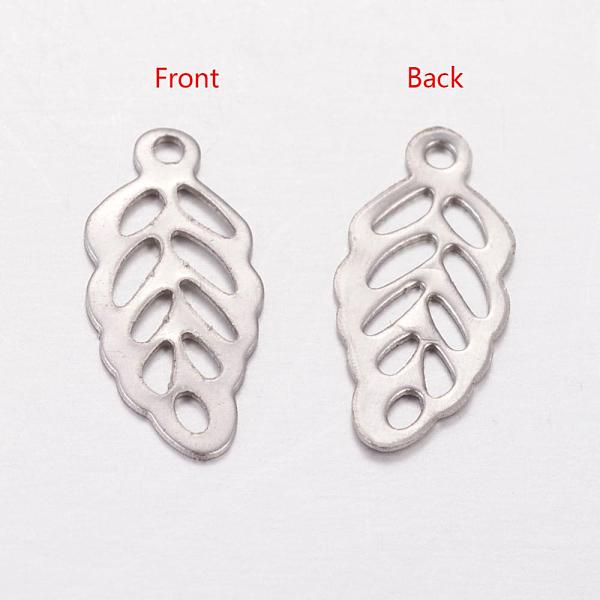PandaHall 304 Stainless Steel Pendants, Leaf Charms, Stainless Steel Color, 13x6x0.5mm, Hole: 1mm 304 Stainless Steel Leaf
PandaHall 304 Stainless Steel Pendants, Leaf Charms, Stainless Steel Color, 13x6x0.5mm, Hole: 1mm 304 Stainless Steel Leaf