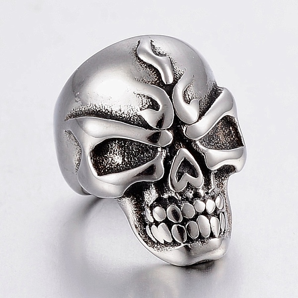 PandaHall 304 Stainless Steel Beads, Large Hole Beads, Skull Head, Antique Silver, 14x10x12.5mm, Hole: 8mm 304 Stainless Steel Skull
PandaHall 304 Stainless Steel Beads, Large Hole Beads, Skull Head, Antique Silver, 14x10x12.5mm, Hole: 8mm 304 Stainless Steel Skull