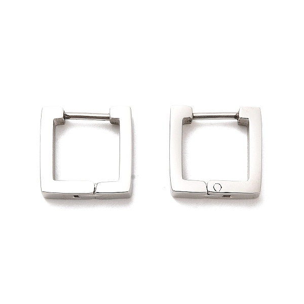 PandaHall 202 Stainless Steel Hoop Earrings, with 304 Stainless Steel Pins, Square, 12x3x12mm 202 Stainless Steel Square
PandaHall 202 Stainless Steel Hoop Earrings, with 304 Stainless Steel Pins, Square, 12x3x12mm 202 Stainless Steel Square