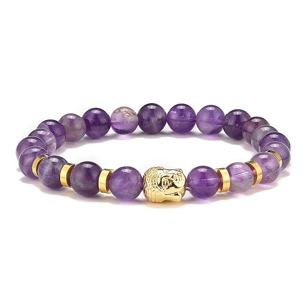 PandaHall Natural Amethyst & Alloy Buddha Head Beaded Strech Bracelets, Inner Diameter: 2-1/8 inch(5.4~5.6cm) Amethyst
PandaHall Natural Amethyst & Alloy Buddha Head Beaded Strech Bracelets, Inner Diameter: 2-1/8 inch(5.4~5.6cm) Amethyst