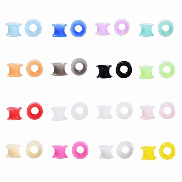 PandaHall 32Pcs 16 Colors Silicone Thin Ear Gauges Flesh Tunnels Plugs, Ring, Mixed Color, 8mm, Hole: 7.4mm, 2pcs/color Silicone Multicolor
PandaHall 32Pcs 16 Colors Silicone Thin Ear Gauges Flesh Tunnels Plugs, Ring, Mixed Color, 8mm, Hole: 7.4mm, 2pcs/color Silicone Multicolor