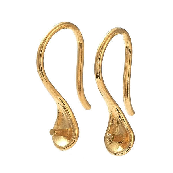 PandaHall Ion Plating(IP) 304 Stainless Steel Earring Hooks, for Half Drilled Beads, Real 18K Gold Plated, 17x9mm, Pin: 0.9mm 304 Stainless...
PandaHall Ion Plating(IP) 304 Stainless Steel Earring Hooks, for Half Drilled Beads, Real 18K Gold Plated, 17x9mm, Pin: 0.9mm 304 Stainless...