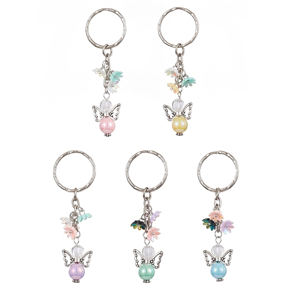 PandaHall Angel Acrylic Beaded Keychain with Flower Opaque Resin Charms, with Iron Split Key Ring, Mixed Color, 7.8cm Acrylic Angel & Fairy..., Multicolor
PandaHall Angel Acrylic Beaded Keychain with Flower Opaque Resin Charms, with Iron Split Key Ring, Mixed Color, 7.8cm Acrylic Angel & Fairy..., Multicolor