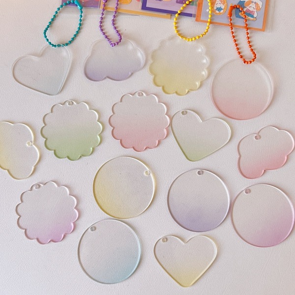 PandaHall Gradient Style Transparent Acrylic Keychain, with Plastic Ball Chains, Mixed Shapes, Mixed Color, 10.3x11cm, 15pcs/set Acrylic..., Multicolor
PandaHall Gradient Style Transparent Acrylic Keychain, with Plastic Ball Chains, Mixed Shapes, Mixed Color, 10.3x11cm, 15pcs/set Acrylic..., Multicolor