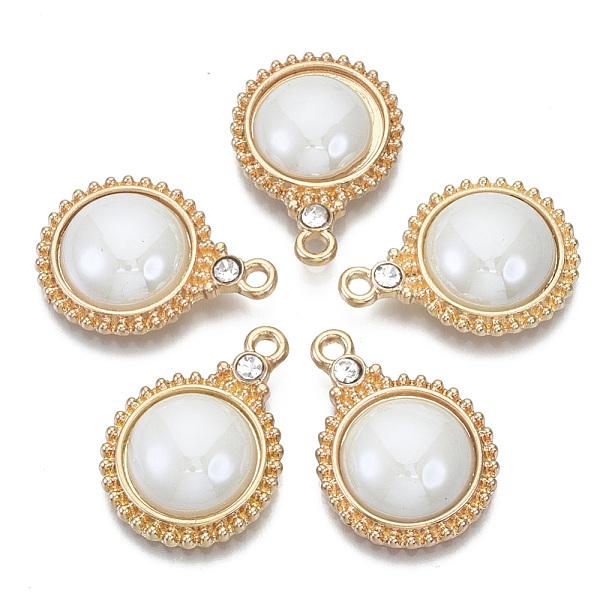 PandaHall Porcelain Pendants, with Light Gold Plated Brass Findings and Crystal Rhinestone, Half Round, Creamy White, 23x17x5mm, Hole: 1.8mm...
PandaHall Porcelain Pendants, with Light Gold Plated Brass Findings and Crystal Rhinestone, Half Round, Creamy White, 23x17x5mm, Hole: 1.8mm...
