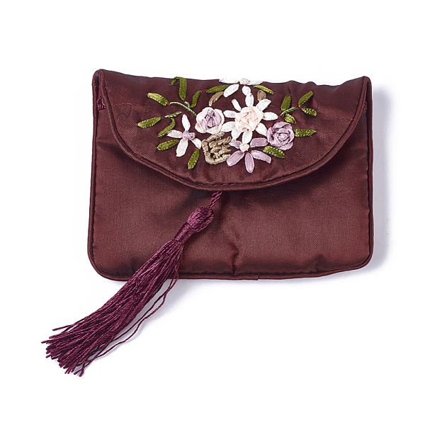 PandaHall Embroidery Cloth Zip Pouches, with Tassels and Stainless Steel Snap Button, Rectangle, Dark Red, 12x8.5cm Cloth Red
PandaHall Embroidery Cloth Zip Pouches, with Tassels and Stainless Steel Snap Button, Rectangle, Dark Red, 12x8.5cm Cloth Red