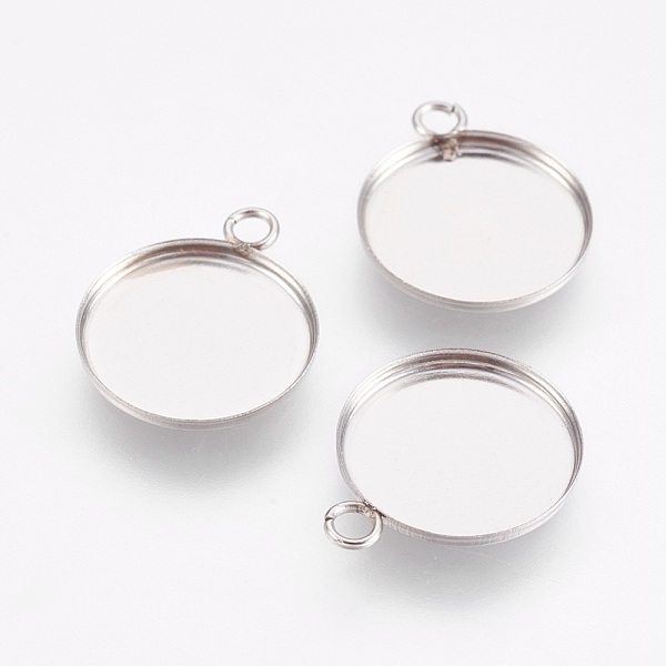 PandaHall 304 Stainless Steel Pendant Cabochon Settings, Plain Edge Bezel Cups, Flat Round, Stainless Steel Color, Tray: 12mm, 16x13.5x2mm...
PandaHall 304 Stainless Steel Pendant Cabochon Settings, Plain Edge Bezel Cups, Flat Round, Stainless Steel Color, Tray: 12mm, 16x13.5x2mm...