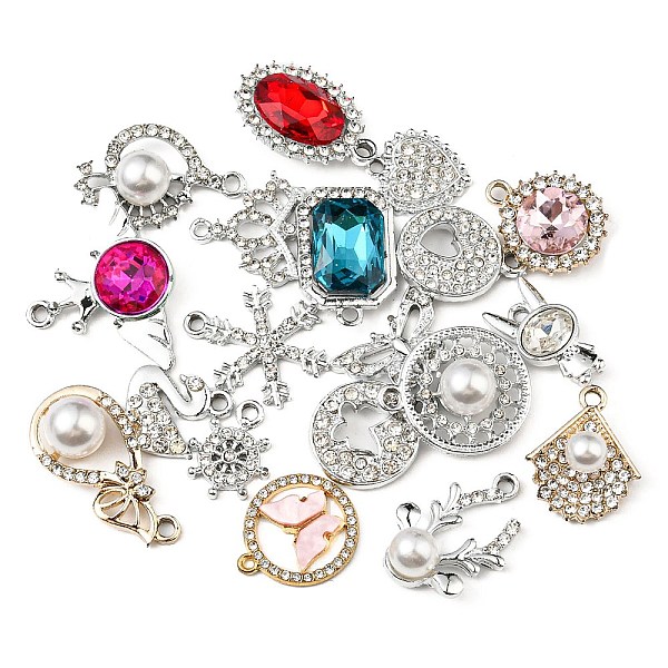 PandaHall Alloy Rhinestone Pendants, Mixed Shapes, Mixed Color, 12~28x11.5~23x2~10.5mm, Hole: 1.8~2mm Alloy+Rhinestone Mixed Shapes..., Multicolor
PandaHall Alloy Rhinestone Pendants, Mixed Shapes, Mixed Color, 12~28x11.5~23x2~10.5mm, Hole: 1.8~2mm Alloy+Rhinestone Mixed Shapes..., Multicolor