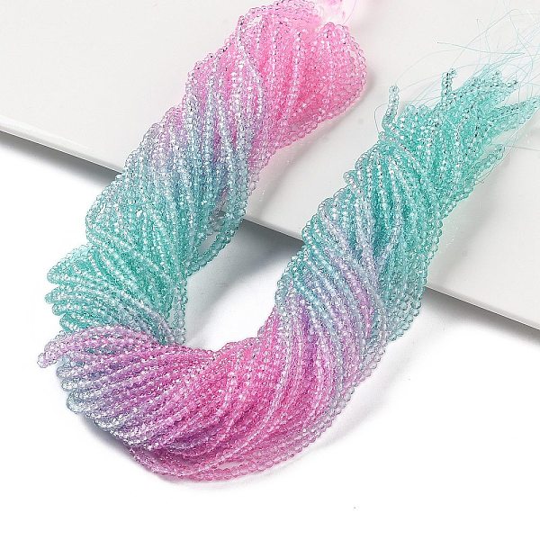 PandaHall Transparent Painted Glass Beads Strands, Faceted, Rondelle, Colorful, 2.6x2.5mm, Hole: 0.5mm, about 130pcs/strand, 12.99''(33cm)...
PandaHall Transparent Painted Glass Beads Strands, Faceted, Rondelle, Colorful, 2.6x2.5mm, Hole: 0.5mm, about 130pcs/strand, 12.99''(33cm)...