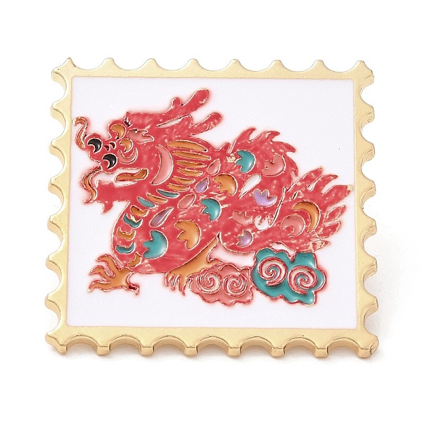 PandaHall Wavy Rectangle with Dragon Enamel Pins, Light Gold Plated Alloy Brooch, Chinese Style Zodiac Sign Badge, Red, 30x30x1.5mm...
PandaHall Wavy Rectangle with Dragon Enamel Pins, Light Gold Plated Alloy Brooch, Chinese Style Zodiac Sign Badge, Red, 30x30x1.5mm...
