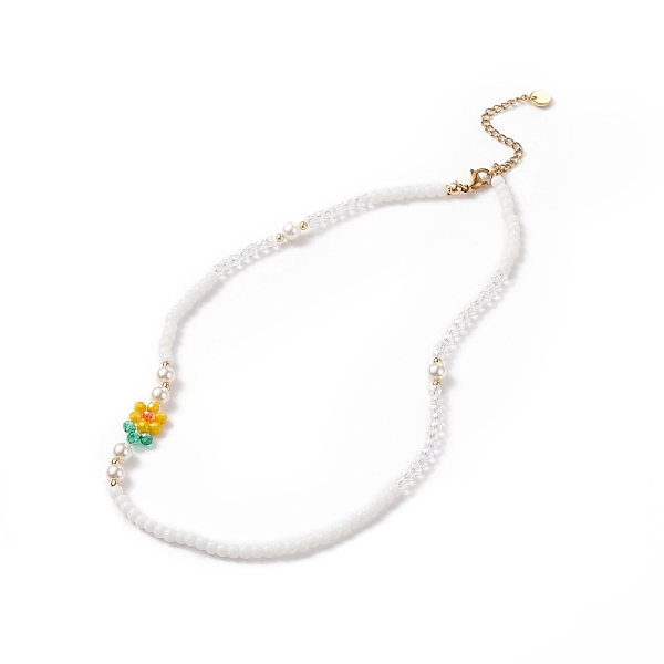 PandaHall Handmade Millefiori Glass Flower & Shell Pearl Beaded Necklace for Women, Colorful, 17.36 inch(44.1cm) Shell
PandaHall Handmade Millefiori Glass Flower & Shell Pearl Beaded Necklace for Women, Colorful, 17.36 inch(44.1cm) Shell