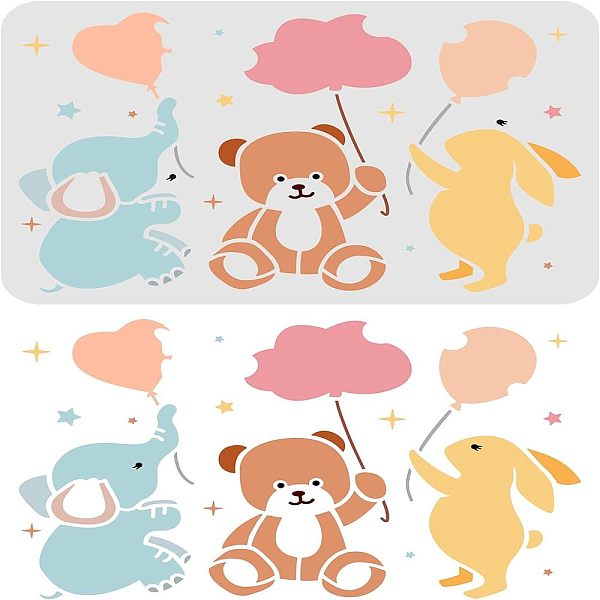 PandaHall FINGERINSPIRE Loving Heart Elephant Bear Rabbit with Balloon Painting Stencil 29.7x21cm A4 Large Reusable Mylar Template for DIY...
PandaHall FINGERINSPIRE Loving Heart Elephant Bear Rabbit with Balloon Painting Stencil 29.7x21cm A4 Large Reusable Mylar Template for DIY...