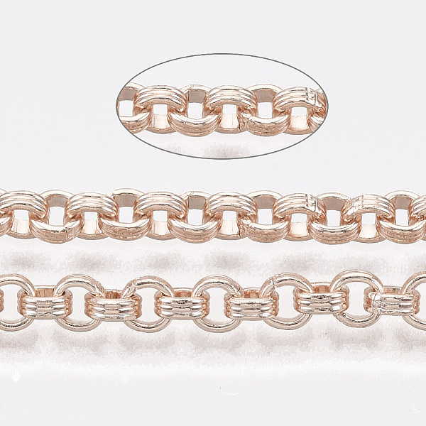 PandaHall Iron Groove Link Rolo Chains, Unwelded, with Spool, Rose Gold, 4.2x1.6mm, about 82.02 Feet(25m)/roll Iron
PandaHall Iron Groove Link Rolo Chains, Unwelded, with Spool, Rose Gold, 4.2x1.6mm, about 82.02 Feet(25m)/roll Iron