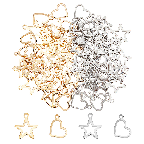 PandaHall UNICRAFTALE 80pcs 2 Colors Heart Pendants Star Charms 304 Stainless Steel Hollow Star/Heart Charms Jewellery Making Charms 1-1.4mm...
PandaHall UNICRAFTALE 80pcs 2 Colors Heart Pendants Star Charms 304 Stainless Steel Hollow Star/Heart Charms Jewellery Making Charms 1-1.4mm...