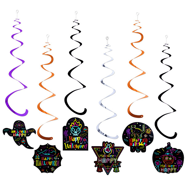 PandaHall Luminous Halloween Theme Paper Hanging Swirls Halloween Party Decorations, Mixed Shapes, 130~145x110~140mm, 6pcs/set Paper Mixed...
PandaHall Luminous Halloween Theme Paper Hanging Swirls Halloween Party Decorations, Mixed Shapes, 130~145x110~140mm, 6pcs/set Paper Mixed...