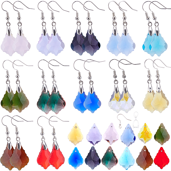 PandaHall SUNNYCLUE DIY Dangle Earring Making, with Brass Earring Hooks & Ice Pick Pinch Bails, Faceted Glass Pendants, Leaf, Mixed Color..., Multicolor
PandaHall SUNNYCLUE DIY Dangle Earring Making, with Brass Earring Hooks & Ice Pick Pinch Bails, Faceted Glass Pendants, Leaf, Mixed Color..., Multicolor