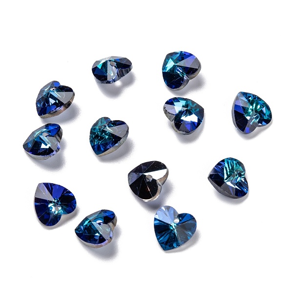 PandaHall Electroplate Glass Charms, Faceted, Heart, Metallic Blue, 10x10x5mm, Hole: 1mm Glass Heart Blue
PandaHall Electroplate Glass Charms, Faceted, Heart, Metallic Blue, 10x10x5mm, Hole: 1mm Glass Heart Blue