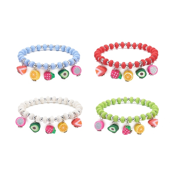PandaHall Polymer Clay & Plastic Beaded Stretch Bracelet with Fruit Charms for Women, Mixed Color, Inner Diameter: 2-1/8 inch(5.5cm) Polymer..., Multicolor
PandaHall Polymer Clay & Plastic Beaded Stretch Bracelet with Fruit Charms for Women, Mixed Color, Inner Diameter: 2-1/8 inch(5.5cm) Polymer..., Multicolor