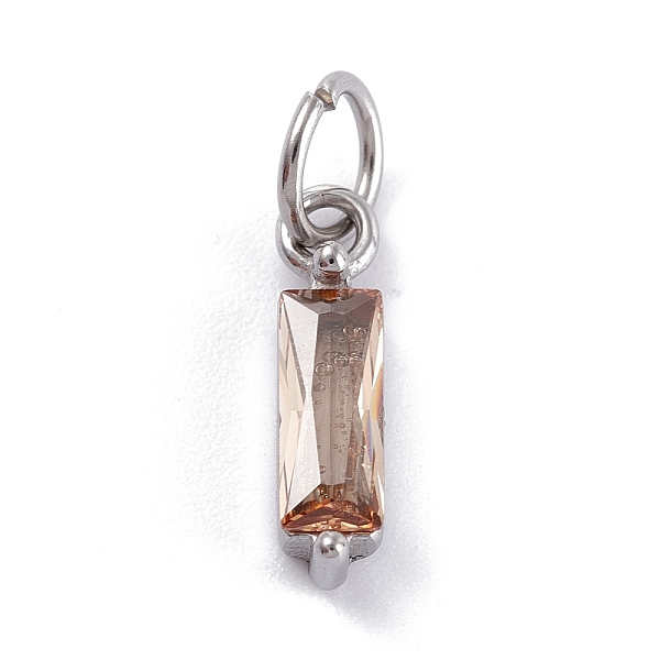 PandaHall 304 Stainless Steel Cubic Zirconia Pendants, Rectangle, Stainless Steel Color, PeachPuff, 17x4x4mm, Hole: 5mm Stainless..., Brown
PandaHall 304 Stainless Steel Cubic Zirconia Pendants, Rectangle, Stainless Steel Color, PeachPuff, 17x4x4mm, Hole: 5mm Stainless..., Brown